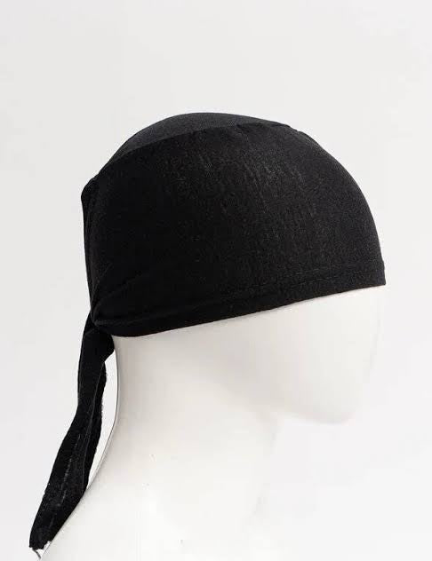 Tie hijab cap - Black