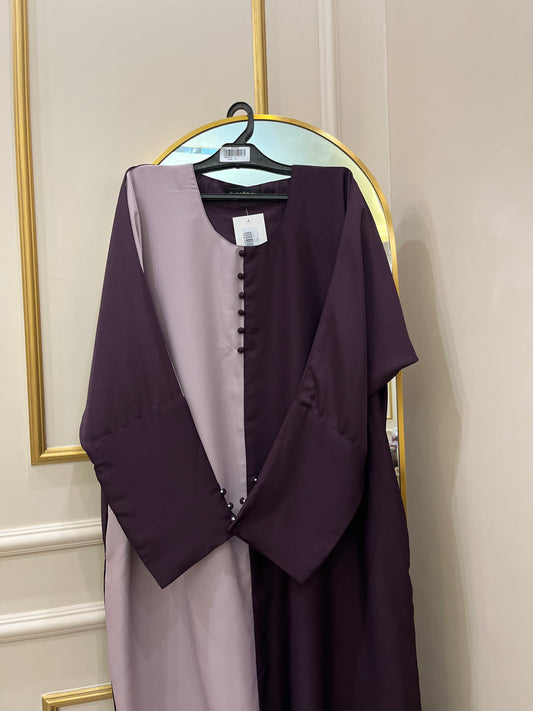 Dual Grace Abaya - Lilac and Plum
